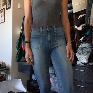 High rise skinny jeans